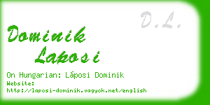 dominik laposi business card
