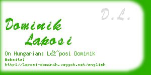 dominik laposi business card